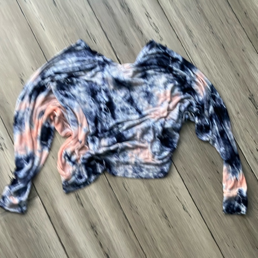 Young Fabulous & Broke Free People Tie-Dye Slouchy Long Sleeve Top S